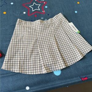 NWT Preppy Plaid Skirt with built in Shorts